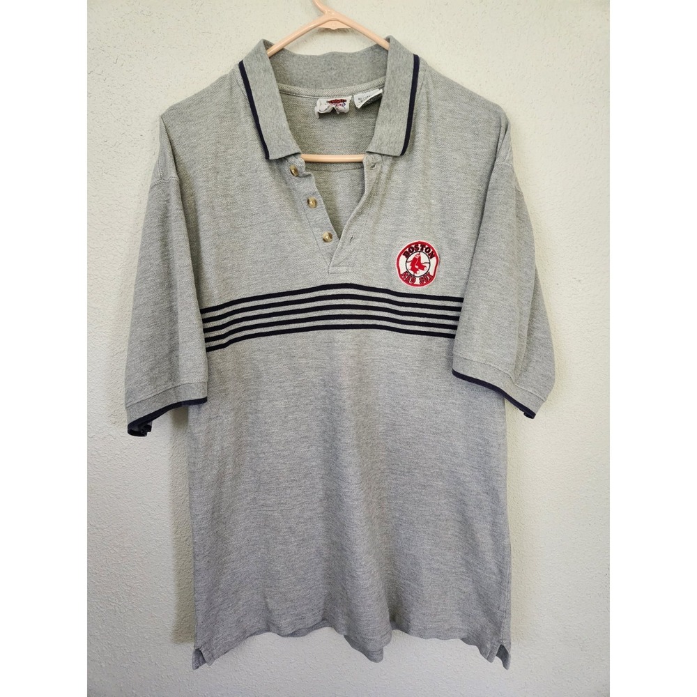 Iron Knights Athletic MLB Boston Red Sox Polo Shirt Mens XL Vintage